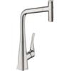 hansgrohe Metris Select M71 rubinetto da cucina, con sBox, estraibile, orientabile, 73816800, sBox Metris Select M71 acciaio inox spazzolato [Rubinetteria da Cucina > Rubinetti da Cucina]