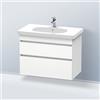 Duravit DuraStyle mobile con lavabo D-Code, 2 scomparti estraibili, 03428500002+DS648401818, DuraStyle; D-Code [Mobili da Bagno > Mobili con Lavabo Integrato]