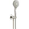 Herzbach LIVING SPA iX set doccia con presa d'acqua e supporto, 3 tipi di getto, 17.914600.1.09, LIVING SPA iX acciaio inox spazzolato [Rubinetteria Bagno > Set Doccia]