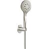 Herzbach LIVING SPA iX set doccia con supporto, 3 tipi di getto, 17.914300.1.09, LIVING SPA iX acciaio inox spazzolato [Rubinetteria Bagno > Set Doccia]