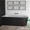 Tellkamp Pio vasca idromassaggio ad angolo con rivestimento, W100-255-S0-R-A/WMWMEB, Pio bianco opaco [Vasche Idromassaggio > Vasche Idromassaggio ad Angolo]
