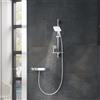 Grohe Rainshower SmartActive Cube set doccia con asta saliscendi e mensola, 3 tipi di getto, 26584LS0, Rainshower SmartActive Cube moon white/cromo [Rubinetteria Bagno > Set Doccia]