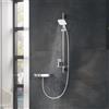 Grohe Rainshower SmartActive Cube set doccia con asta saliscendi e mensola, 3 tipi di getto, 26587LS0, Rainshower SmartActive Cube moon white/cromo [Rubinetteria Bagno > Set Doccia]