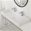 KALDEWEI CONO lavabo doppio con rubinetteria Steinberg 160, 902706043001+2x160 1010, 3091 CONO; 160 bianco [Lavabi > Lavabi Doppi]