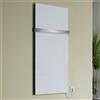 Corpotherma Glas riscaldamento a infrarossi, con portasciugamani, IRGW600600400+IRZ003, Glas bianco/alluminio [Radiatori > Riscaldamento a infrarossi]