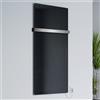 Corpotherma Glas riscaldamento a infrarossi, con portasciugamani, IRGS600600400+IRZ003, Glas nero/alluminio [Radiatori > Riscaldamento a infrarossi]