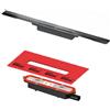 TECE drainprofile canalina doccia, per installazione in piano DN 40, 673001+671201, drainprofile nero cromato spazzolato [Canaline Doccia e Scarichi Bagno > Canaline Doccia]
