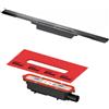 TECE drainprofile canalina doccia, per installazione standard DN 50, 673002+671201, drainprofile nero cromato spazzolato [Canaline Doccia e Scarichi Bagno > Canaline Doccia]