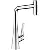 hansgrohe Metris Select M71 rubinetto da cucina, estraibile, orientabile, 73820000, Metris Select M71 cromo [Rubinetteria da Cucina > Rubinetti da Cucina]