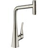 hansgrohe Metris Select M71 rubinetto da cucina, estraibile, orientabile, 73820800, Metris Select M71 acciaio inox spazzolato [Rubinetteria da Cucina > Rubinetti da Cucina]