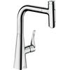 hansgrohe Metris Select M71 rubinetto da cucina, orientabile, estraibile, 73822000, Metris Select M71 cromo [Rubinetteria da Cucina > Rubinetti da Cucina]