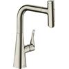 hansgrohe Metris Select M71 rubinetto da cucina, orientabile, estraibile, 73822800, Metris Select M71 acciaio inox spazzolato [Rubinetteria da Cucina > Rubinetti da Cucina]