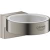 Grohe Selection staffa per dispenser per sapone e bicchiere, 41027AL0, Selection hard graphite spazzolato [Accessori Bagno > Accessori per Accessori Bagno]