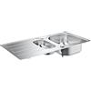 Grohe K200 lavello da cucina, 31564SD1, 60-S 97/50 1.5 rev K200 acciaio inox satinato [Lavelli da Cucina > per Base Sottolavello a partire da 60 cm]