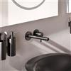 Herzbach Design iX PVD rubinetto lavabo a parete, 21.139754.1.40, Design iX PVD black steel [Rubinetteria Bagno > Rubinetteria Lavabo]
