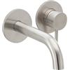 Herzbach DEEP iX rubinetto lavabo a parete, 28.203756.1.09, DEEP iX acciaio inox spazzolato [Rubinetteria Bagno > Rubinetteria Lavabo]