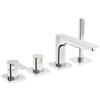 Hansa Ligna rubinetto bordo vasca, miscelatore monocomando, 06442473, Ligna cromo/bianco [Rubinetteria Bagno > Rubinetteria Vasca]