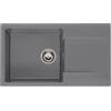 Reginox Amsterdam lavello da cucina, R33494, 43 Amsterdam grigio metallico [Lavelli da Cucina > per Base Sottolavello a partire da 60 cm]