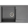 Reginox Amsterdam lavello da cucina, R32763, 78 Amsterdam grigio metallico [Lavelli da Cucina > per Base Sottolavello a partire da 80 cm]