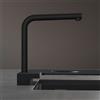hansgrohe Aquno Select M81 rubinetto da cucina, estraibile, orientabile, 73836670, Aquno Select M81 nero opaco [Rubinetteria da Cucina > Rubinetti da Cucina]