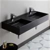 Scarabeo Teorema 2.0 lavabo doppio, 514249BK, Teorema 2.0 nero opaco [Lavabi > Lavabi Doppi]