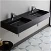 Scarabeo Teorema 2.0 lavabo doppio, 514349, Teorema 2.0 nero opaco [Lavabi > Lavabi Doppi]