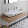 Scarabeo Glam lavabo doppio, 1813B41BK, Glam bianco opaco [Lavabi > Lavabi Doppi]