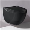 LAUFEN Cleanet Riva smart WC sospeso con sedile WC, H8206910200001, Cleanet Riva nero/acciaio inox spazzolato [WC > Smart WC]