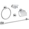 Grohe Essentials set accessori bagno, 40344001, Essentials cromo [Accessori Bagno > Set di accessori da bagno]