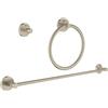 Grohe Essentials set accessori bagno, 40821EN1, Essentials nichel spazzolato [Accessori Bagno > Set di accessori da bagno]