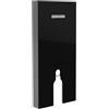VitrA Vitrus modulo sanitario A: 114 cm, per WC a pavimento, 770-1761-01, Vitrus nero/alluminio spazzolato [Elementi ad Incasso > Elementi Incasso per WC]