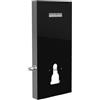 VitrA Vitrus modulo sanitario A: 114 cm, con funzione bidet, per WC a parete, 770-5771-01, Vitrus nero/alluminio spazzolato [Elementi ad Incasso > Elementi Incasso per WC]