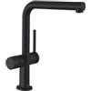 hansgrohe Talis M54 rubinetto da cucina, orientabile, con collegamento dell'apparecchio, 72827670, Talis M54 nero opaco [Rubinetteria da Cucina > Rubinetti da Cucina]