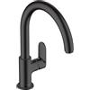hansgrohe Vernis Blend M35 rubinetto da cucina, orientabile, 71870670, Vernis Blend M35 nero opaco [Rubinetteria da Cucina > Rubinetti da Cucina]