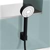 Hansa Basicjet set doccia con supporto, 3 tipi di getto, 4468013333, Basicjet nero opaco [Rubinetteria Bagno > Set Doccia]