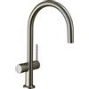 hansgrohe Talis M54 rubinetto da cucina, orientabile, con collegamento dell'apparecchio, 72805800, Talis M54 acciaio inox spazzolato [Rubinetteria da Cucina > Rubinetti da Cucina]