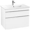 Villeroy & Boch Venticello mobile con lavabo, 2 scomparti estraibili, 41048LRW+A92501MS, Venticello [Mobili da Bagno > Mobili con Lavabo Integrato]
