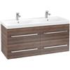 Villeroy & Boch Avento mobile con doppio lavabo, 4 scomparti estraibili, 4A23CKR1+A89300VH, Avento [Mobili da Bagno > Mobili con Doppio Lavabo]