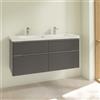 Villeroy & Boch Subway 3.0 mobile con doppio lavabo, 4 scomparti estraibili, 4A70D401+C60200VR, Subway 3.0 [Mobili da Bagno > Mobili con Doppio Lavabo]