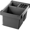 Blanco Flexon II sistema separazione rifiuti, per mobile da 50 cm, 526640, Low 50/3 Flexon II nero/antracite [Portarifiuti > Portarifiuti]