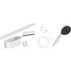 hansgrohe WallStoris set doccia con asta e mensola, 3 tipi di getto, 24291700, WallStoris bianco opaco [Rubinetteria Bagno > Set Doccia]