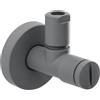 Herzbach LIVING valvola ad angolo, 1/2" x 3/8", 23.954780.1.06, LIVING; DEEP BLACK; DEEP GREY; DEEP WHITE; SIRO BLACK; SIRO WHITE; SIRO GREY; SIRO PVD GOLD grigio opaco [Rubinetteria Bagno > Rubinetti Filtro]