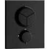 Herzbach LIVING rubinetto doccia da incasso con termostatico, 23.803055.2.12, LIVING; DEEP GREY; DEEP WHITE; DEEP BLACK; SIRO; SIRO PVD GOLD; SIRO GREY; SIRO WHITE; SIRO BLACK; Design New; DEEP; Nano; Neo Castell; Ventura nero opaco [Rubinetteria Bagno …