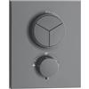 Herzbach LIVING rubinetto doccia da incasso con termostatico, 23.803055.2.06, LIVING; DEEP GREY; DEEP WHITE; DEEP BLACK; SIRO; SIRO PVD GOLD; SIRO GREY; SIRO WHITE; SIRO BLACK; Design New; DEEP; Nano; Neo Castell; Ventura grigio opaco [Rubinetteria …