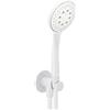 Herzbach LIVING SPA set doccia con presa d'acqua e supporto, 3 tipi di getto, 23.914600.1.07, LIVING SPA; DEEP BLACK; DEEP GREY; DEEP WHITE; SIRO; SIRO PVD GOLD; SIRO GREY; SIRO WHITE; SIRO BLACK bianco opaco [Rubinetteria Bagno > Set Doccia]
