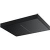 Mariner pannello pioggia in acciaio inox con cascata, per montaggio a soffitto La: 570 P: 370 mm, WLS9903-NO, Arya; Kobra; Logica; Quadra; Tao; Uno nero opaco [Rubinetteria Bagno > Soffioni Doccia]