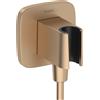 hansgrohe Fixfit Porter Q supporto doccetta con attacco per tubo flessibile, 26887140, Fixfit Porter Q bronzo spazzolato [Rubinetteria Bagno > Prese d'Acqua]