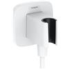 hansgrohe Fixfit Porter Q supporto doccetta con attacco per tubo flessibile, 26887700, Fixfit Porter Q bianco opaco [Rubinetteria Bagno > Prese d'Acqua]