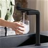 hansgrohe Aqittura M91 rubinetto da cucina, con SodaSystem, estraibile, orientabile, 76810670, Aqittura M91 nero opaco [Rubinetteria da Cucina > Rubinetti da Cucina con Trattamento dell'Acqua]