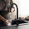hansgrohe Aqittura M91 rubinetto da cucina con sistema di filtraggio, orientabile, estraibile, 76801670, Aqittura M91 nero opaco [Rubinetti da cucina con sistema di acqua potabile > Rubinetti per acqua potabile con filtro / mineralizzazione]